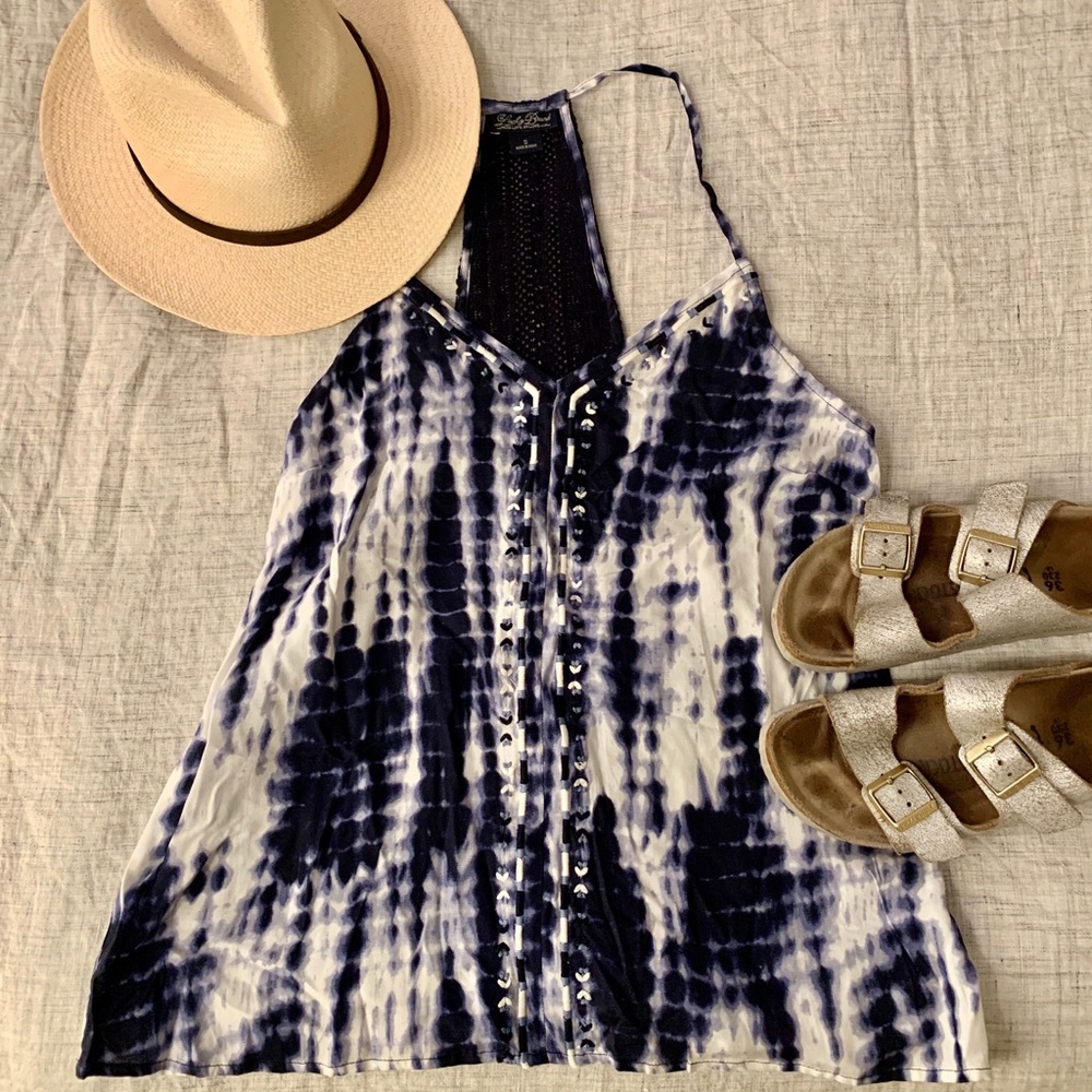 Lucky Brand tie die racer back top